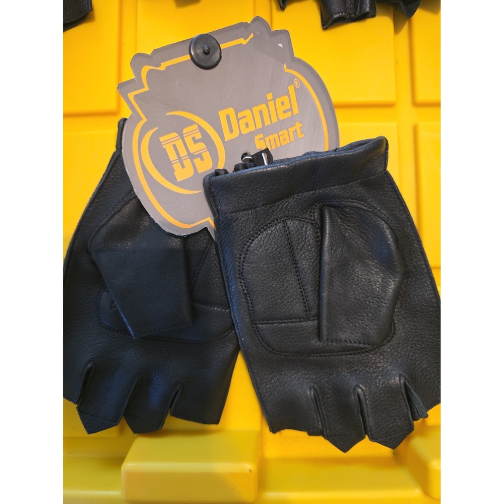 Daniel Smart DS96-M Tough Deer Skin Fingerless Motorcycle Gloves